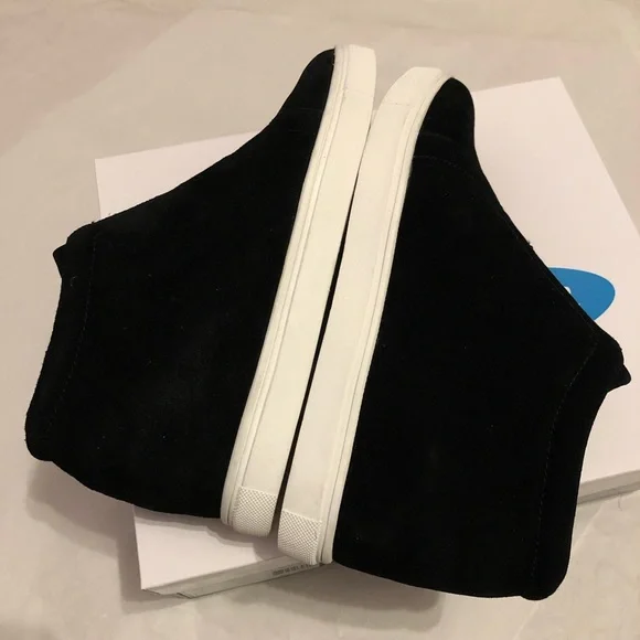 NIB Aqua College Glady Black Suede Waterproof Flatform Wedge Sneaker Size 8.5 - Picture 5 of 12